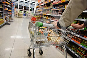 Supermarket Aisle View photo