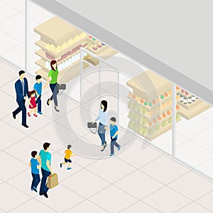 Supermarket Isometric Illustration