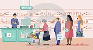 Supermarket queue concept