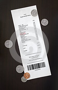 Supermarket Receipt Coronavirus