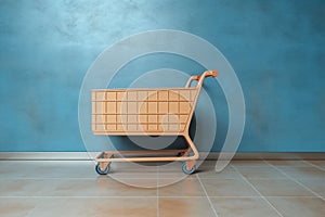 Supermarket shopping sale retail store cart sell concept colorful buy commerce purchase