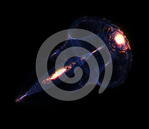 Supermassive Black Hole Consuming Another Black Hole photo