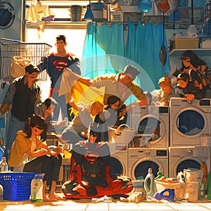 Supermen in Laundry, Heroic Bonding Moment