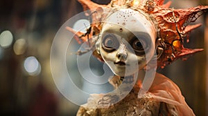 Supernatural Beings Doll: Surrealistic Art With Big Eyes