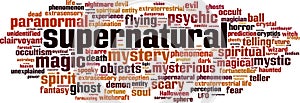 Supernatural word cloud