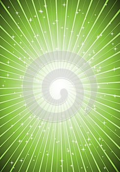 Supernova blast in green