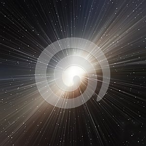 Supernova explosion in Space