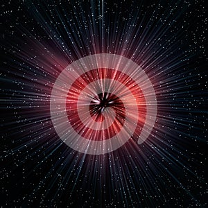 Supernova explosion in Space