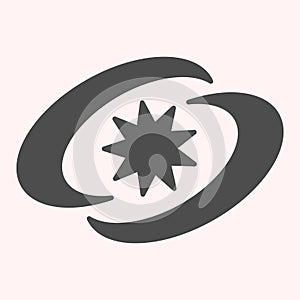 Supernova star glyph icon. Space birth, cosmos collapse. Astronomy vector design concept, solid style pictogram on white