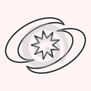 Supernova star thin line icon. Space birth, cosmos collapse. Astronomy vector design concept, outline style pictogram on
