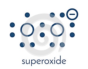 Superoxide free radical. Skeletal formula.
