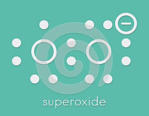 Superoxide free radical. Skeletal formula.