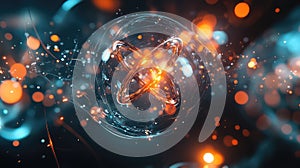 superposition animating quantum particle