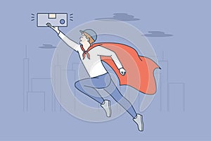 Superpower and internet technologies concept