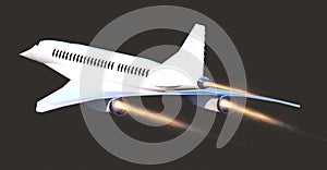 Supersonic flight, the plane to travel faster than ever. Airplane