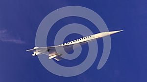 Supersonic flight, the plane to travel faster than ever. Airplane photo