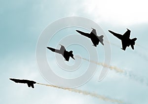 Supersonic Jets Silhouettes photo