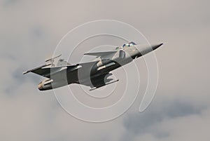 Supersonic military fighter jet photo