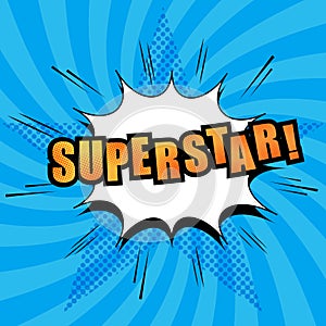 Superstar comic text photo