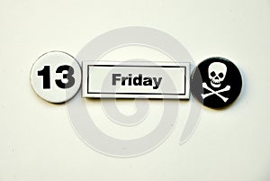 Superstition concept : Friday 13th