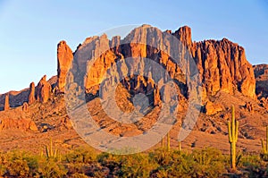 Superstition Mountain in the Arizona desert