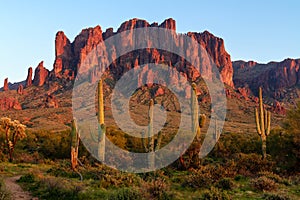 The Superstition Mountains in Lost Dutchman State Park, Arizona photo