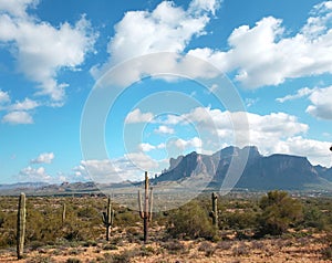 Superstition Mountains scenic views of Arizona Apache junction