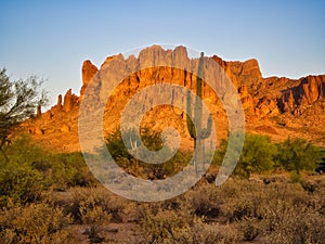 Superstitions Mountains in southern Arizona