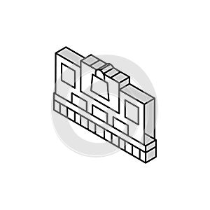 superstore store isometric icon vector illustration