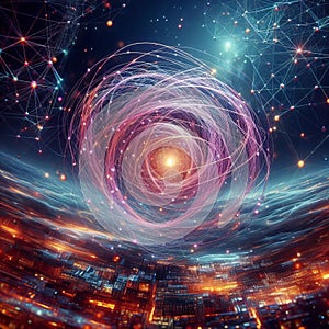 Superstring Space space containing tiny, vibrating strings tha