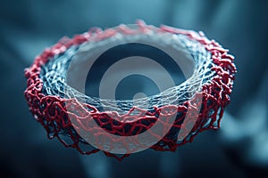 Superstring theory conceptual visualization with intricate structures