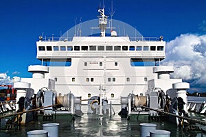 the superstructure of the vessel
