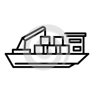 Supertanker icon, outline style