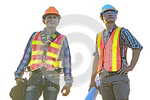 The supervisor is ordering the workers to complete the construction according to the plan