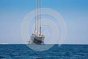 Superyacht in a calm blue sea