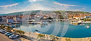 Supetar on Brac island panoramic view of harbor