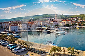 Supetar on Brac island panoramic view of harbor photo