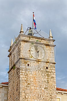 Supetar old clock tower