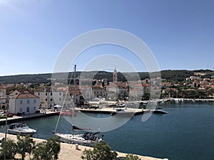 Supetar a town of the Dalmatian island
