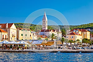 Supetar waterfront view from sea photo