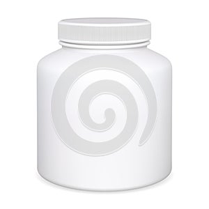 Supplement bottle. Pill jar. Medicine package