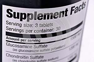 Supplement Facts photo