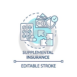 Supplemental insurance concept icon