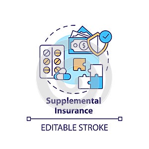 Supplemental insurance concept icon