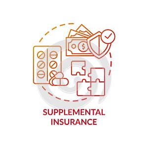 Supplemental insurance concept icon