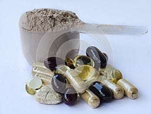 Supplements - Vitamins minerals, protein powder