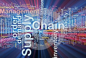 Supply chain background concept glowing