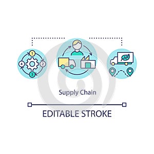 Supply chain concept icon