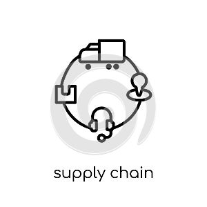 Supply chain icon from Delivery and logistic collection.