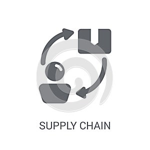 Supply chain icon. Trendy Supply chain logo concept on white background from Delivery and logistics collection